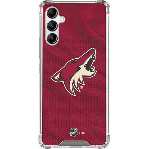 NHL Arizona Coyotes Home Jersey Galaxy A14 5G Clear Case