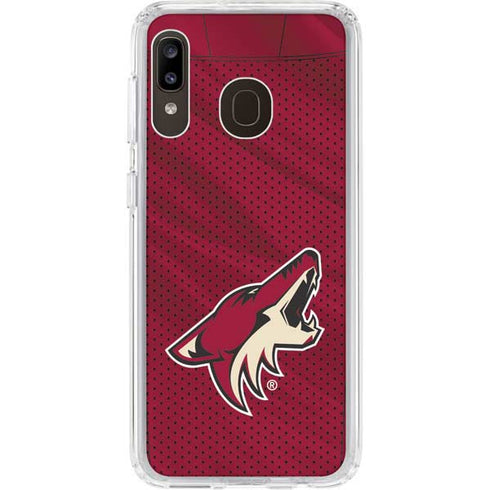 NHL Arizona Coyotes Home Jersey Galaxy A20 Clear Case
