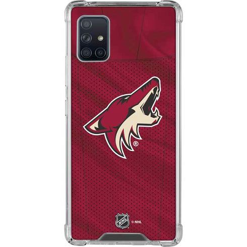 NHL Arizona Coyotes Home Jersey Galaxy A51 5G Clear Case