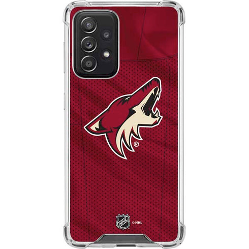 NHL Arizona Coyotes Home Jersey Galaxy A52 5G Clear Case
