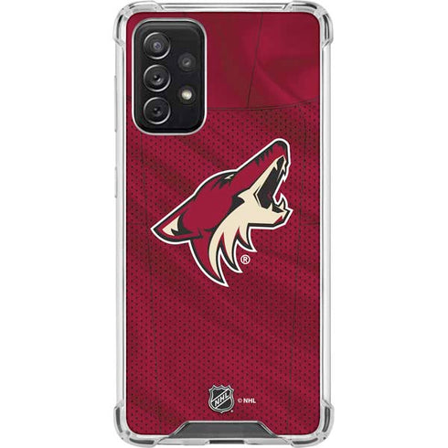 NHL Arizona Coyotes Home Jersey Galaxy A72 5G Clear Case