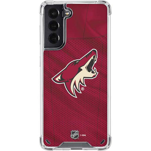 NHL Arizona Coyotes Home Jersey Galaxy S21 5G Clear Case