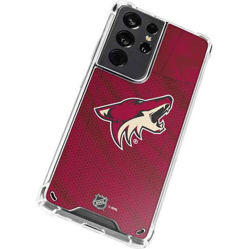 NHL Arizona Coyotes Home Jersey Galaxy S21 Ultra 5G Clear Case