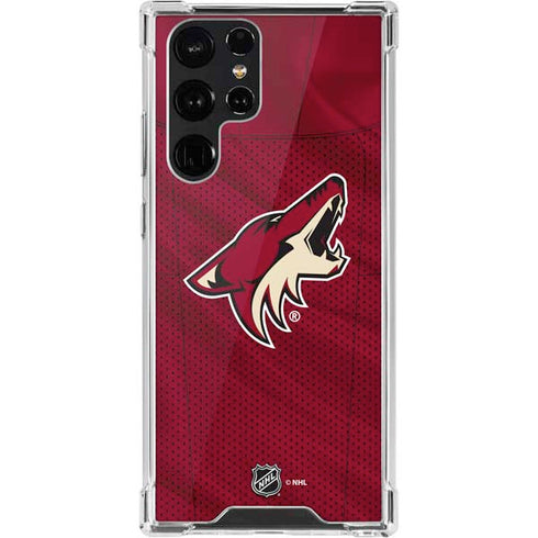 NHL Arizona Coyotes Home Jersey Galaxy S22 Ultra Clear Case