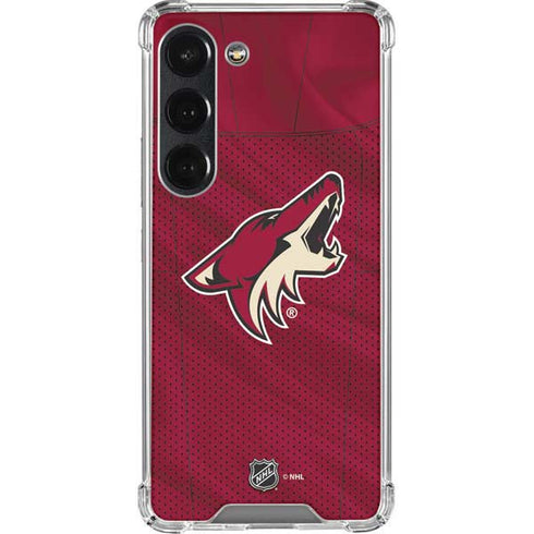 NHL Arizona Coyotes Home Jersey Galaxy S23 Clear Case