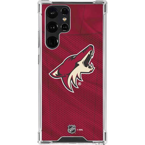 NHL Arizona Coyotes Home Jersey Galaxy S24 Ultra Clear Case