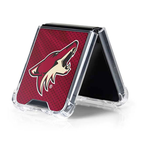 NHL Arizona Coyotes Home Jersey Galaxy Z Flip5 5G Clear Case