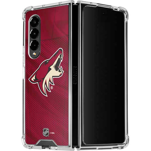 NHL Arizona Coyotes Home Jersey Galaxy Z Fold4 5G Clear Case