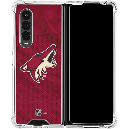 NHL Arizona Coyotes Home Jersey Galaxy Z Fold4 5G Clear Case