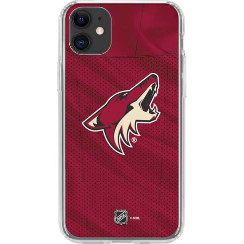 NHL Arizona Coyotes Home Jersey iPhone 11 Clear Case