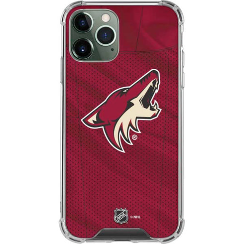 NHL Arizona Coyotes Home Jersey iPhone 11 Pro Max Clear Case
