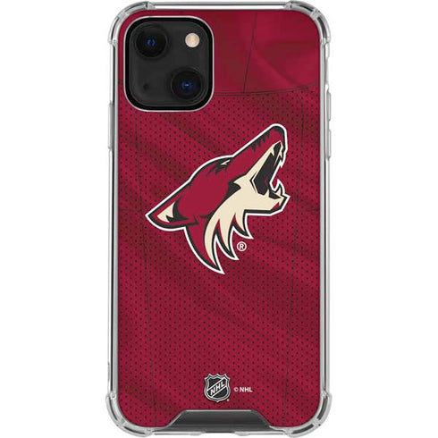 NHL Arizona Coyotes Home Jersey iPhone 14 Plus Clear Case