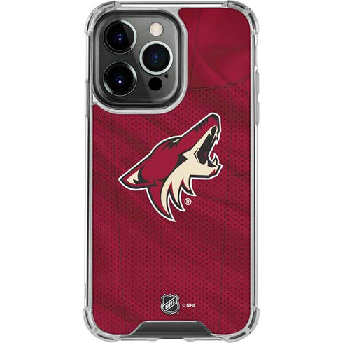 NHL Arizona Coyotes Home Jersey iPhone 14 Pro Clear Case