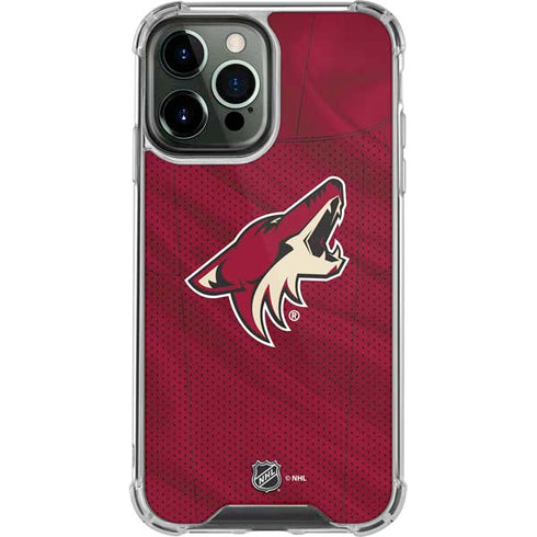 NHL Arizona Coyotes Home Jersey iPhone 14 Pro Max Clear Case