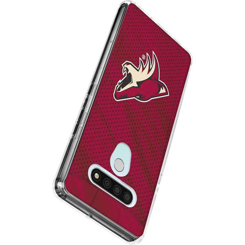 NHL Arizona Coyotes Home Jersey LG Stylo 6 Clear Case