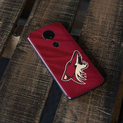 NHL Arizona Coyotes Home Jersey Moto E5 Plus Skin
