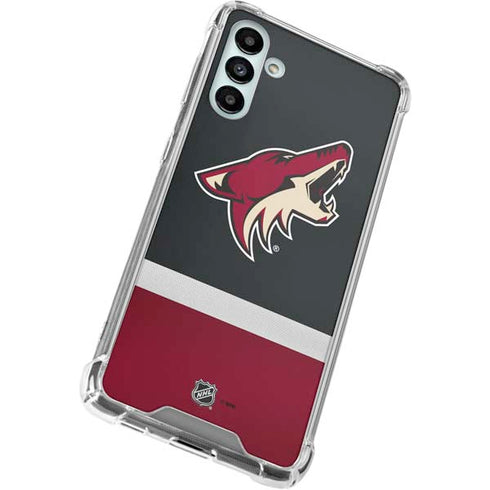 NHL Arizona Coyotes Jersey Galaxy A13 5G Clear Case