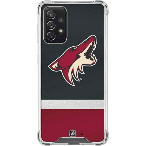 NHL Arizona Coyotes Jersey Galaxy A72 5G Clear Case