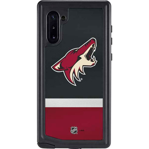 NHL Arizona Coyotes Jersey Galaxy Note 10 Waterproof Case