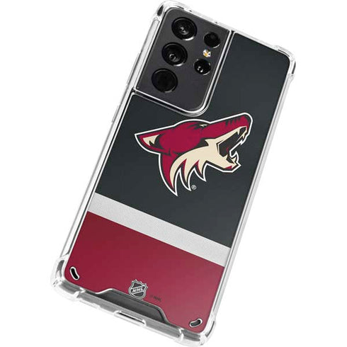 NHL Arizona Coyotes Jersey Galaxy S21 Ultra 5G Clear Case