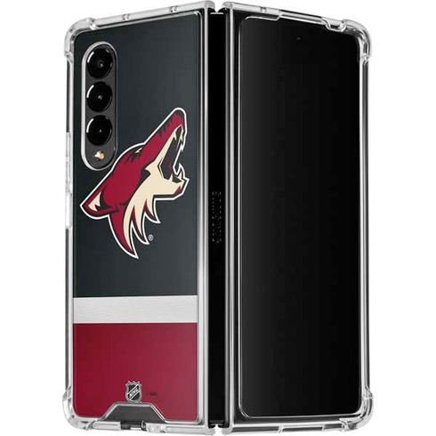 NHL Arizona Coyotes Jersey Galaxy Z Fold4 5G Clear Case