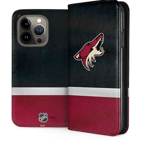 NHL Arizona Coyotes Jersey iPhone 13 Pro Folio Case