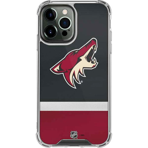 NHL Arizona Coyotes Jersey iPhone 14 Pro Max Clear Case