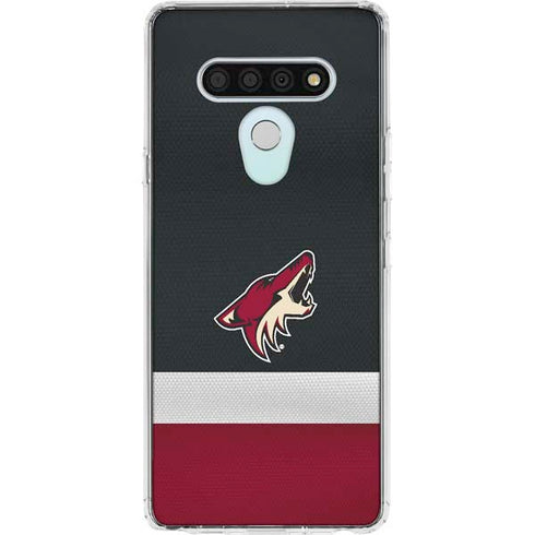 NHL Arizona Coyotes Jersey LG Stylo 6 Clear Case