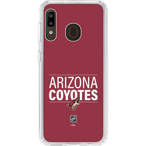 NHL Arizona Coyotes Lineup Galaxy A20 Clear Case