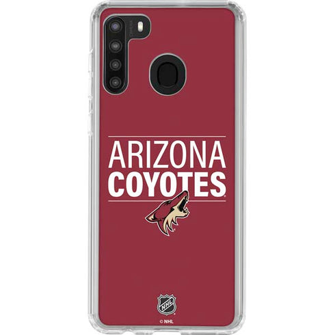 NHL Arizona Coyotes Lineup Galaxy A21 Clear Case