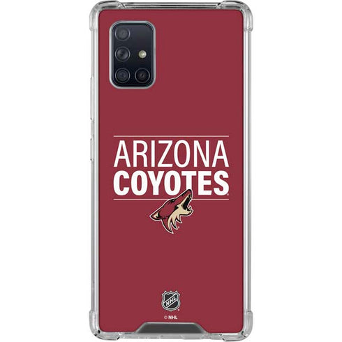 NHL Arizona Coyotes Lineup Galaxy A71 5G Clear Case
