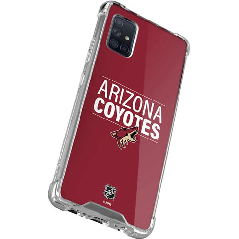 NHL Arizona Coyotes Lineup Galaxy A71 5G Clear Case