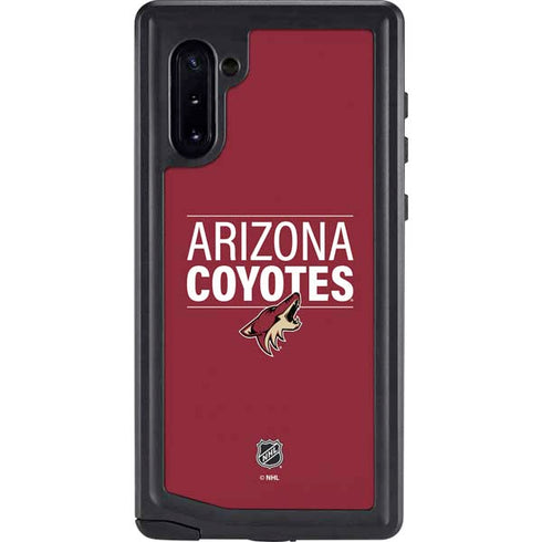 NHL Arizona Coyotes Lineup Galaxy Note 10 Waterproof Case
