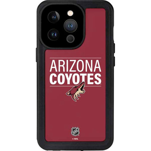 NHL Arizona Coyotes Lineup iPhone 14 Pro Waterproof Case