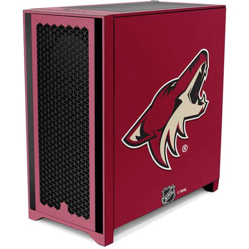 NHL Arizona Coyotes Solid Background Corsair 4000D Tempered Glass Mid-Tower ATX Case Skin