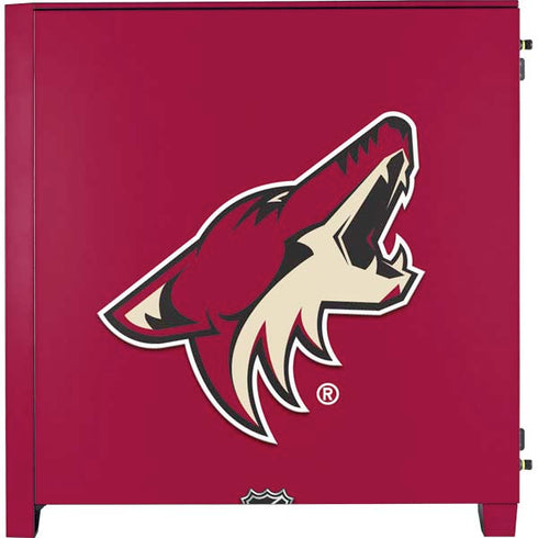 NHL Arizona Coyotes Solid Background Corsair 4000D Tempered Glass Mid-Tower ATX Case Skin