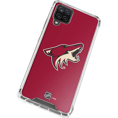 NHL Arizona Coyotes Solid Background Galaxy A12 Clear Case