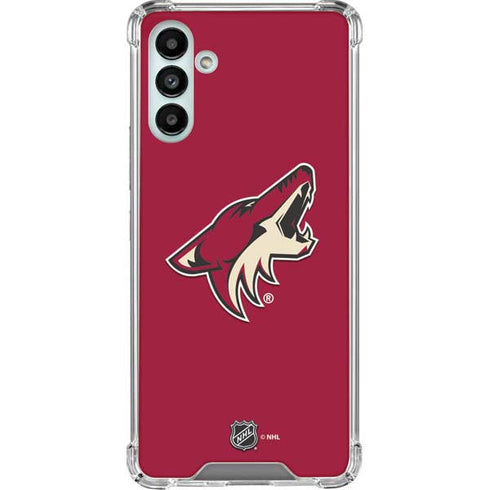 NHL Arizona Coyotes Solid Background Galaxy A13 5G Clear Case