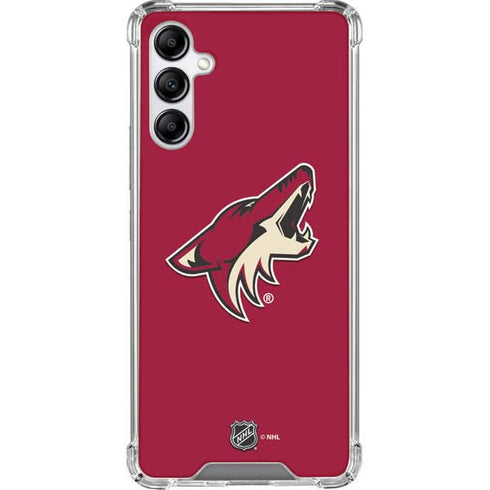 NHL Arizona Coyotes Solid Background Galaxy A14 5G Clear Case