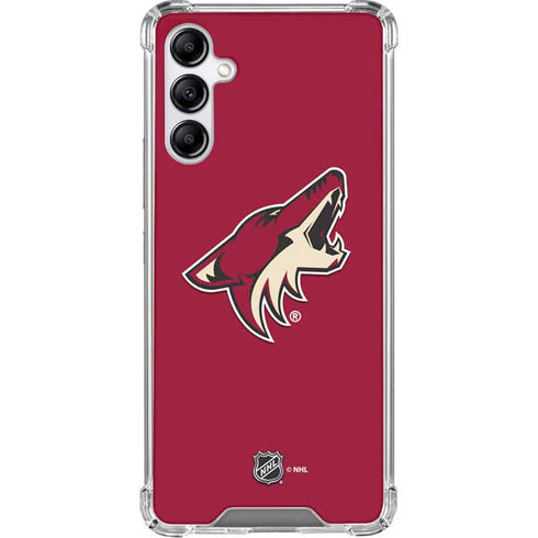 NHL Arizona Coyotes Solid Background Galaxy A15 5G Clear Case
