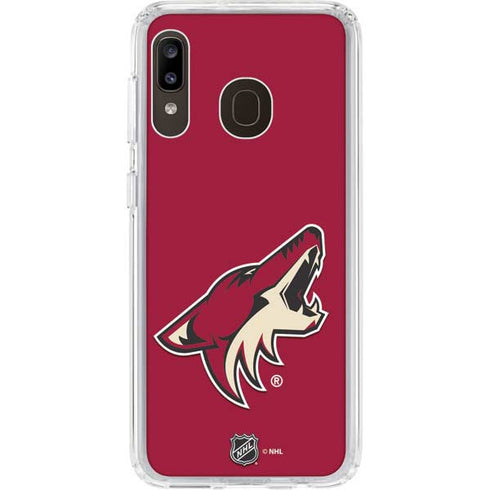 NHL Arizona Coyotes Solid Background Galaxy A20 Clear Case