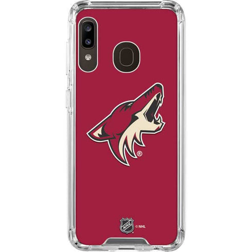 NHL Arizona Coyotes Solid Background Galaxy A30 Clear Case