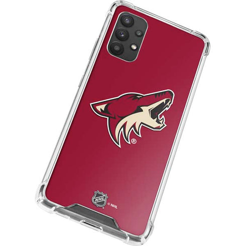 NHL Arizona Coyotes Solid Background Galaxy A32 5G Clear Case