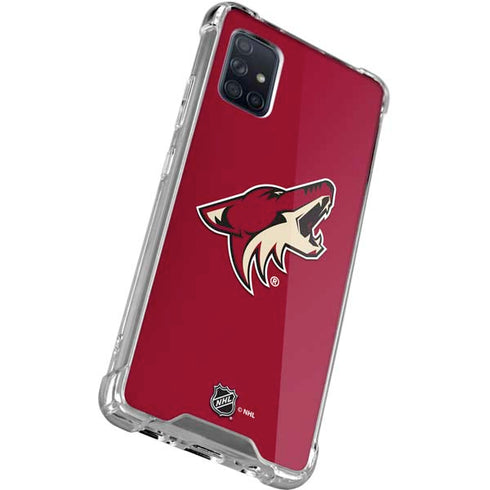 NHL Arizona Coyotes Solid Background Galaxy A71 5G Clear Case