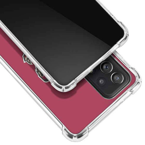 NHL Arizona Coyotes Solid Background Galaxy A72 5G Clear Case