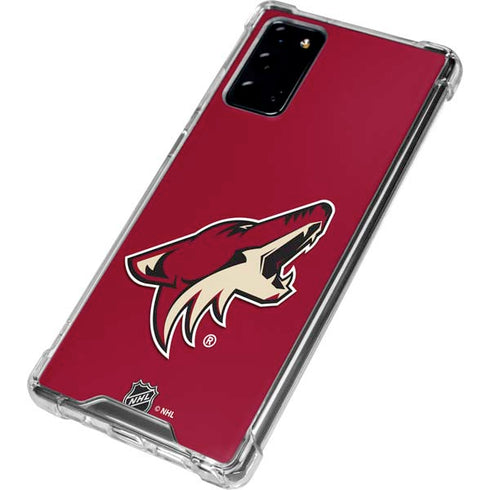 NHL Arizona Coyotes Solid Background Galaxy Note20 5G Clear Case