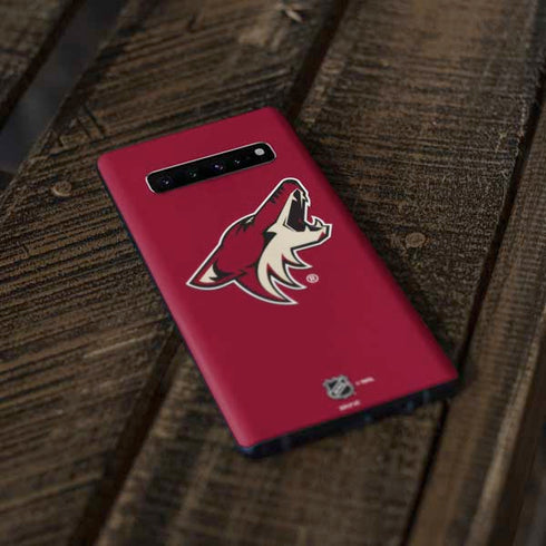 NHL Arizona Coyotes Solid Background Galaxy S10 Skin