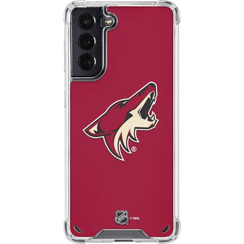NHL Arizona Coyotes Solid Background Galaxy S21 5G Clear Case