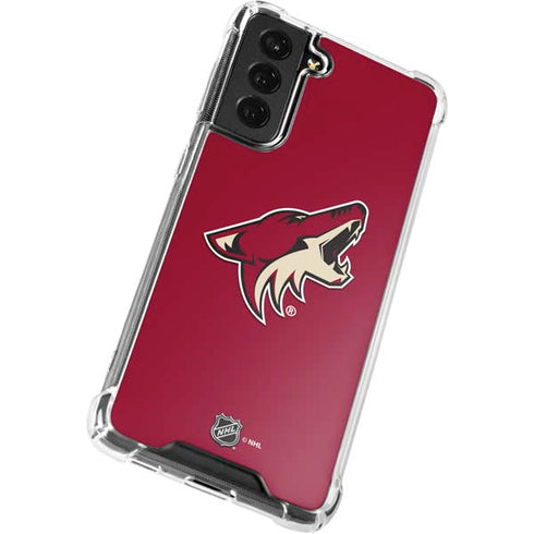 NHL Arizona Coyotes Solid Background Galaxy S21 FE Clear Case