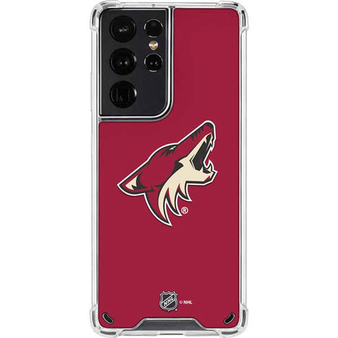 NHL Arizona Coyotes Solid Background Galaxy S21 Ultra 5G Clear Case